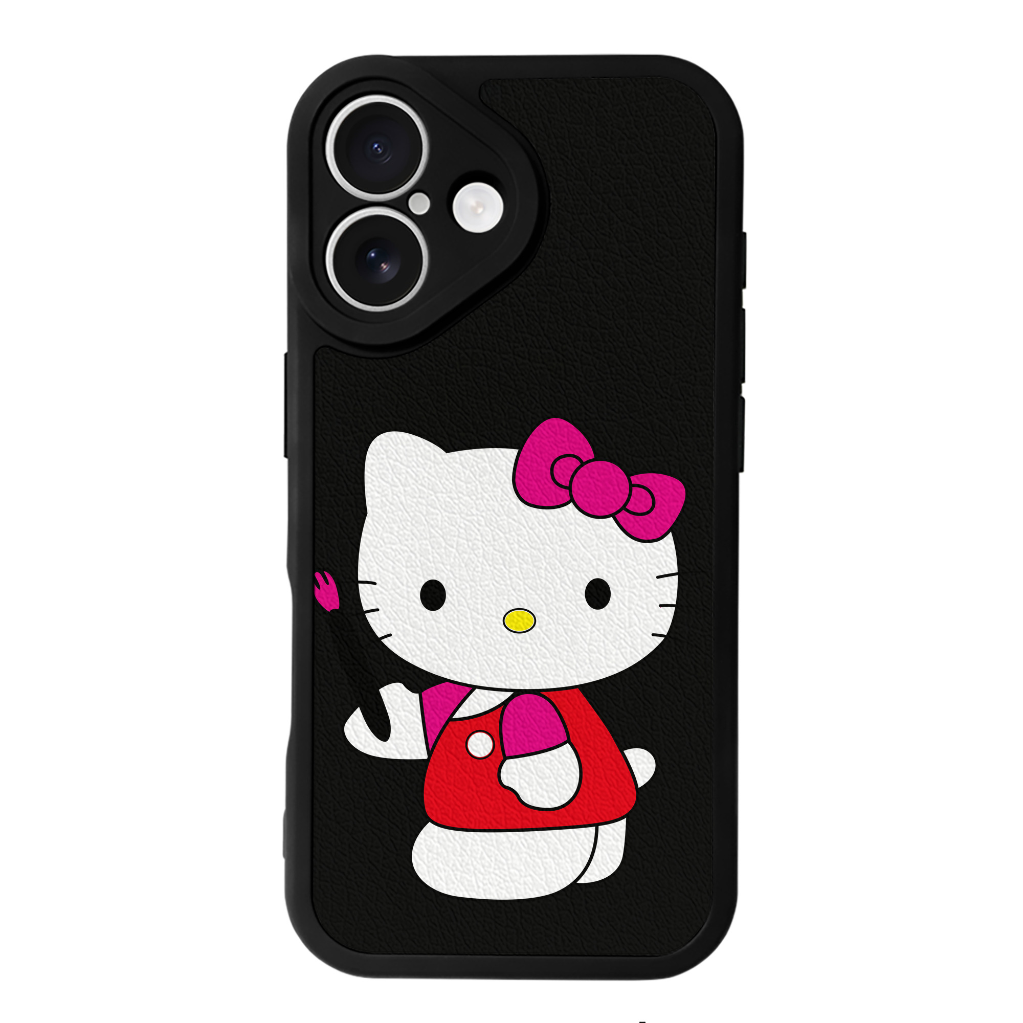 （画像用） Hello Kitty ハローキティ 【iPhone 16シリーズ対応】シリコンスマホケース（レザー調） 材質：シリコン